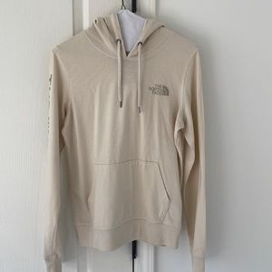 The North face cream women’s size medium lightweight hoodie. Gently worn.